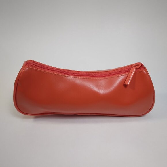 New Vintage Retro Clinique Orange and Yellow PVC/Felt Cosmetic Makeup Bag NWOT - Picture 3 of 10